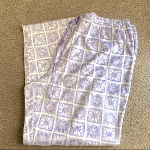 🏷️ Croft & Barrow Intimates Super Soft Lavender Snowflake Pajama PJ Pants 2X